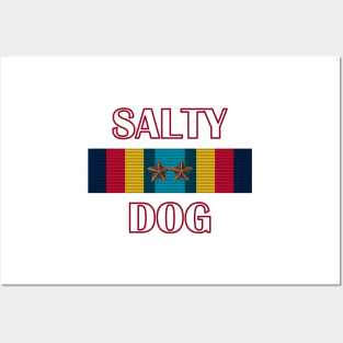 Navy Salty Dog Sea Service Ribbon Posters and Art